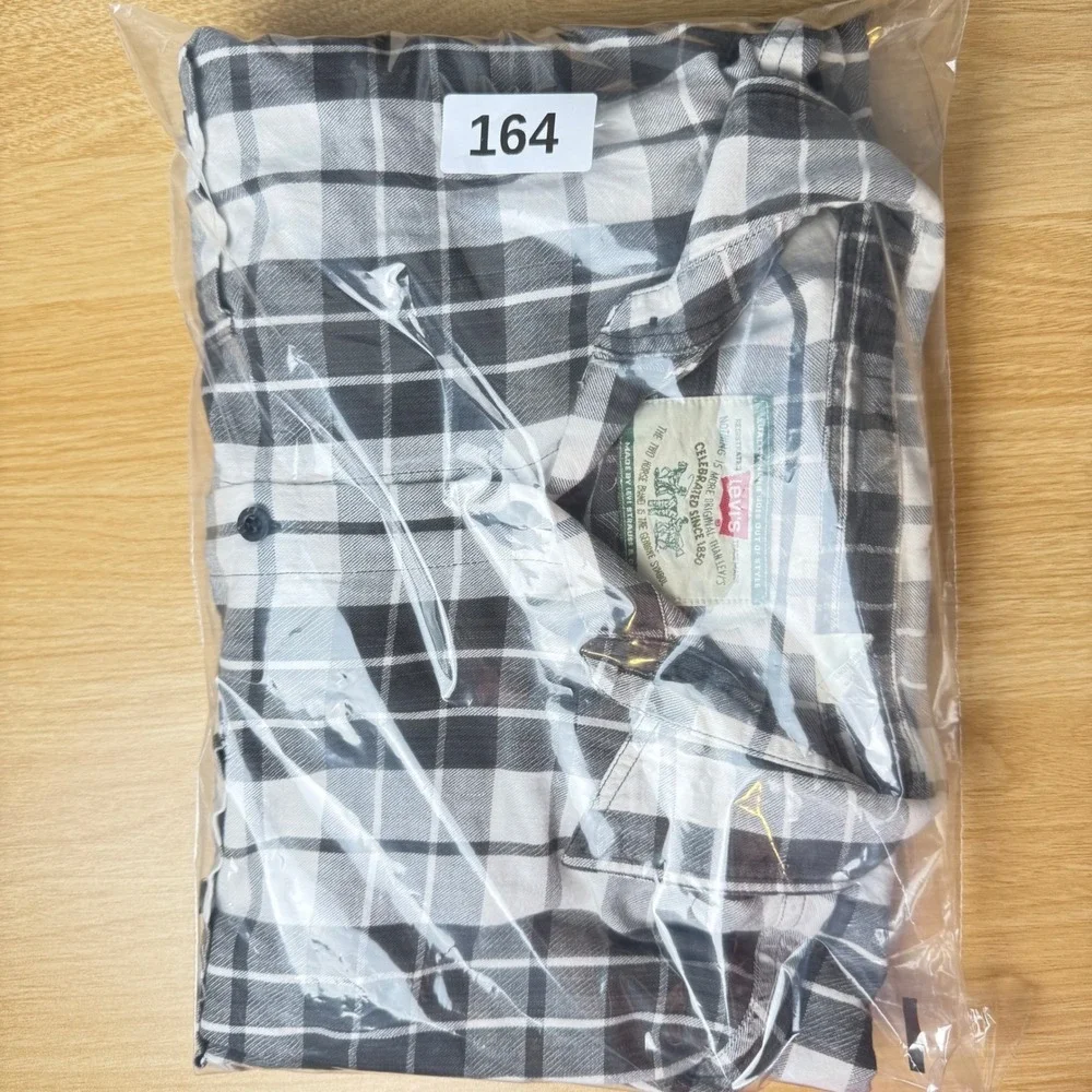 Levi's Plaid Button Down Modern Authentics Shirt Mens XL Grey Heritage Outdoorsy